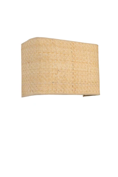 Lumexx Yeni Hasır Pilli Rattan Abajurlu Dikdörtgen Aplik - Resim 3
