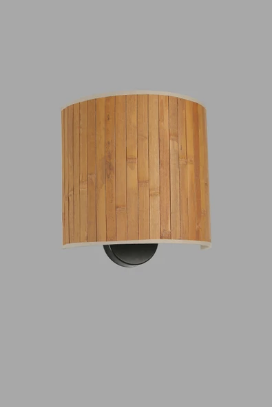 Lumexx YENİ BAMBU PİLLİ 01 ABAJURLU OVAL APLİK - Resim 4