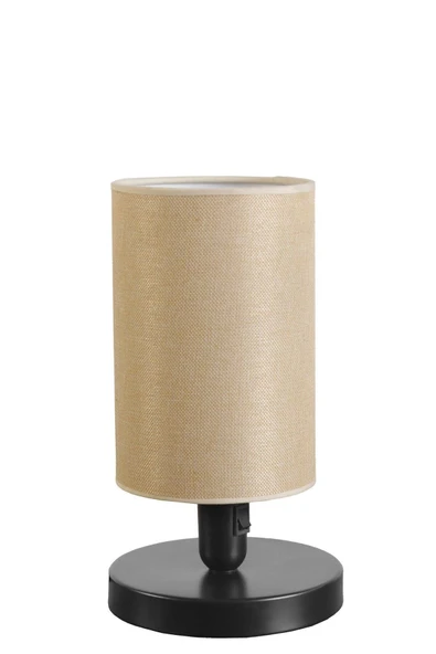 Lumexx Yeni Ayça Pilli Siyah Açık Hasır Abajurlu Masa Lambası - Resim 3