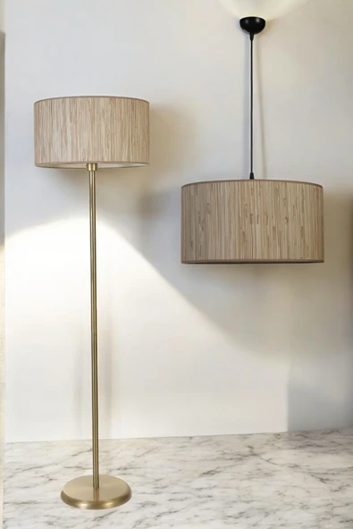 Lumexx BAMBU 09 AVİZE LAMBADER 2 Lİ SET ürün görseli