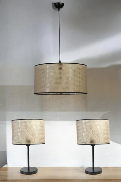 Lumexx PETEK ABAJUR AVİZE 3 LÜ SET ürün görseli