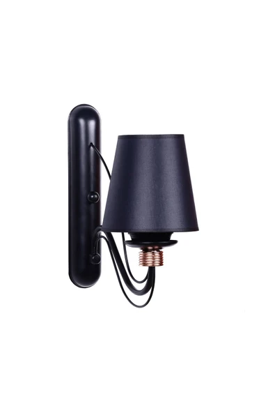 Lumexx Yeni Berfin Pilli Siyah Aplik Siyah Abajurlu - Resim 3
