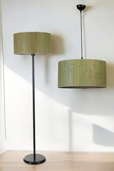 Lumexx BAMBU 03 AVİZE LAMBADER 2 Lİ SET ürün görseli