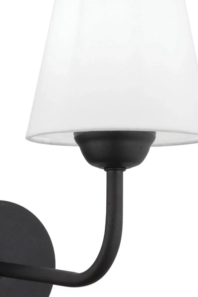 Lumexx ELNO SİYAH BEYAZ ABAJURLU APLİK - Resim 2