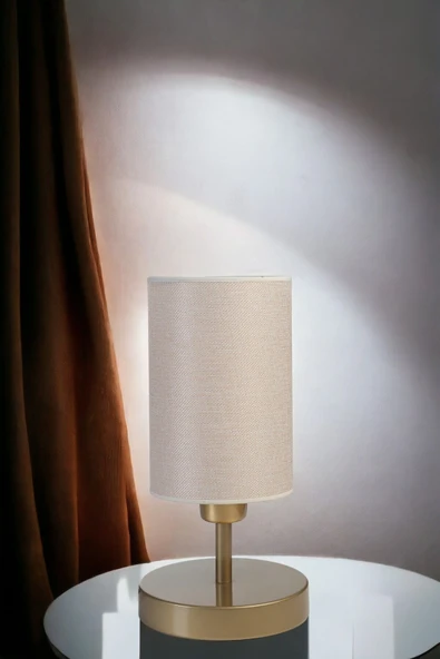 Lumexx Yeni Rumeli Pilli Eskitme Açık Hasır Abajurlu Masa Lambası - Resim 2