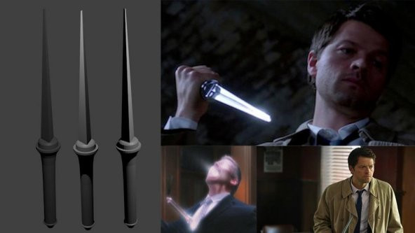 Castiel / Angel Blade Supernatural Plastik Aparat - 4