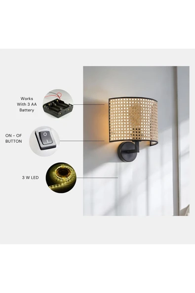 Lumexx YENİ NALA PİLLİ RATTAN APLİK ürün görseli