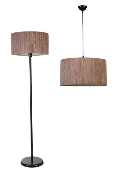 Lumexx BAMBU 04 AVİZE LAMBADER 2 Lİ SET - Resim 2