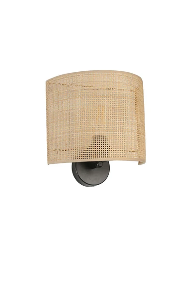 Lumexx YENİ ÖRGÜLÜ PİLLİ RATTAN ABAJURLU OVAL APLİK - Resim 2