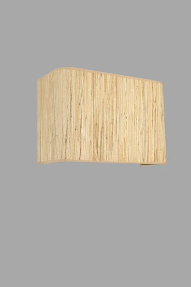 Lumexx YENİ BAMBU PİLLİ 010 ABAJURLU DİKDÖRTGEN APLİK - Resim 4