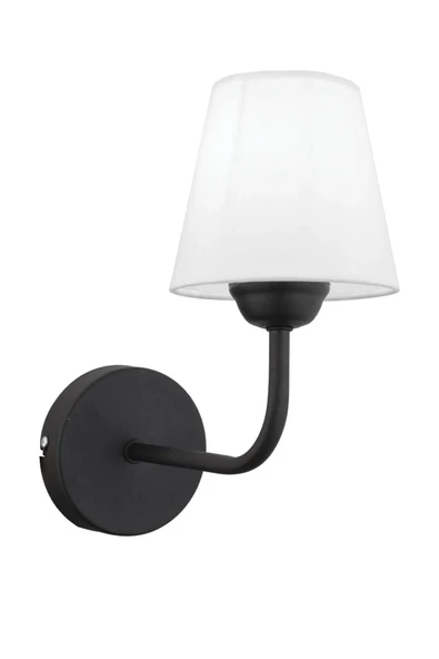 Lumexx YENİ ELNO PİLLİ SİYAH BEYAZ ABAJURLU APLİK - Resim 4