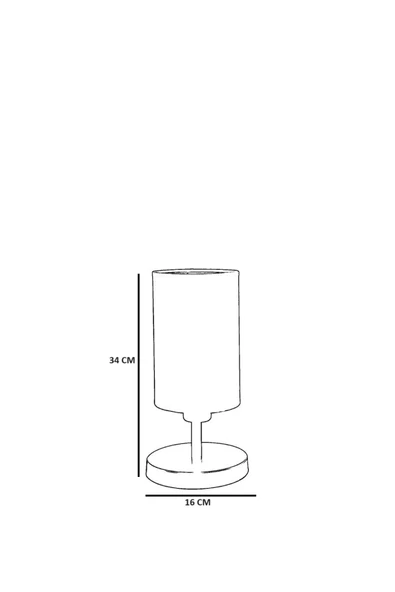 Lumexx YENİ RUMELİ PİLLİ SİYAH SİYAH ABAJURLU MASA LAMBASI - Resim 5