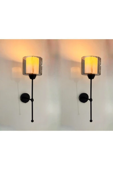 Lumexx YENİ SAHRA PİLLİ SİYAH FÜME CAMLI APLİK - Resim 4