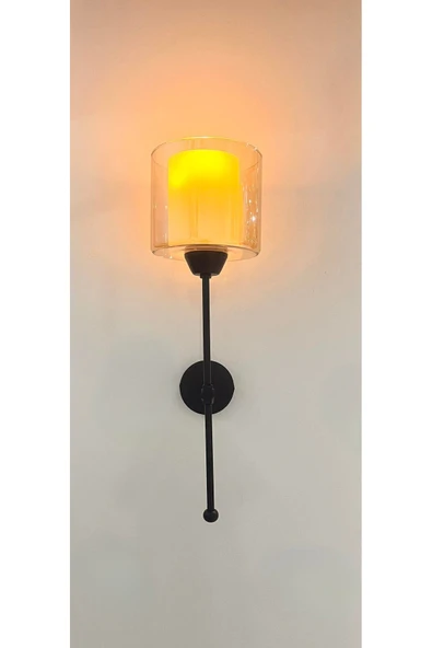 Lumexx YENİ SAHRA PİLLİ SİYAH BAL CAMLI APLİK - Resim 4