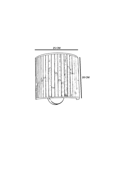 Lumexx YENİ BAMBU PİLLİ 010 ABAJURLU OVAL APLİK - Resim 5