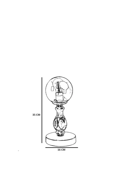 Lumexx Yeni Olimpiyat Pilli Siyah Füme Camlı Masa Lambası - Resim 5