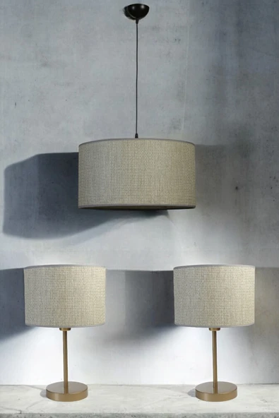 Lumexx BAMBU 06 ABAJUR AVİZE 3 LÜ SET ürün görseli