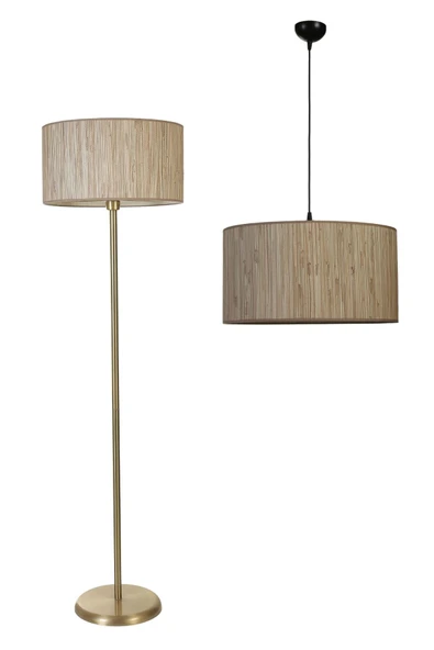 Lumexx BAMBU 09 AVİZE LAMBADER 2 Lİ SET - Resim 2