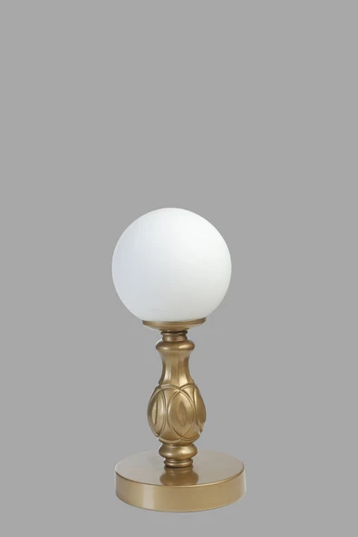 Lumexx Yeni Olimpiyat Pilli Eskitme Beyaz Camlı Masa Lambası - Resim 2