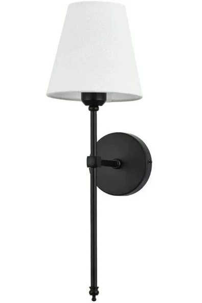 Lumexx DAVİN SİYAH BEYAZ ABAJURLU APLİK - Resim 3