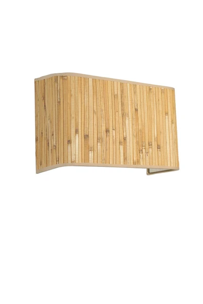 Lumexx YENİ BAMBU PİLLİ 07 ABAJURLU DİKDÖRTGEN APLİK - Resim 3