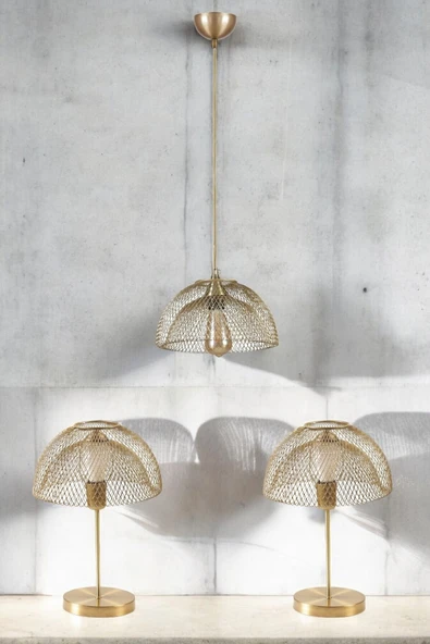 Lumexx UFO AVİZE ABAJUR 3 LÜ ESKİTME SET ürün görseli