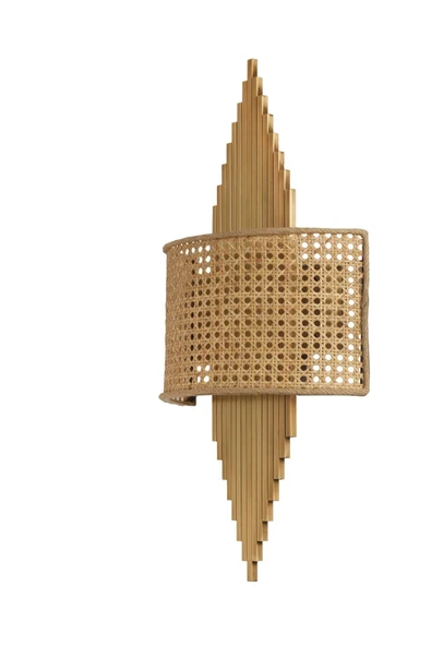 Lumexx Yeni Aslı Pilli Eskitme Oval Rattan Abajurlu Aplik - Resim 2