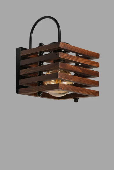 Lumexx YENİ AVNİ PİLLİ KARE AHŞAP CEVİZ APLİK - Resim 4