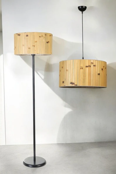 Lumexx BAMBU 02 AVİZE LAMBADER 2 Lİ SET ürün görseli