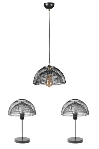 Lumexx UFO AVİZE ABAJUR 3 LÜ SİYAH SET - Resim 2