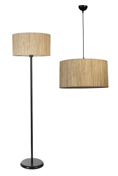 Lumexx BAMBU 010 AVİZE LAMBADER SİYAH 2 Lİ SET - Resim 2