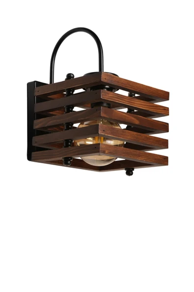 Lumexx YENİ AVNİ PİLLİ KARE AHŞAP CEVİZ APLİK - Resim 3