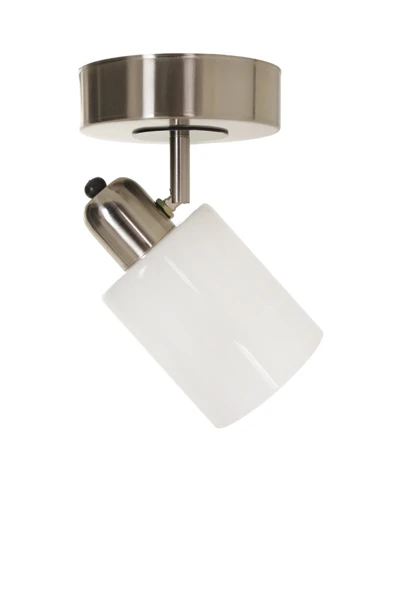 Lumexx YENİ NOMİ PİLLİ TEKLİ MAT KROM BEYAZ CAMLI AVİZE ürün görseli