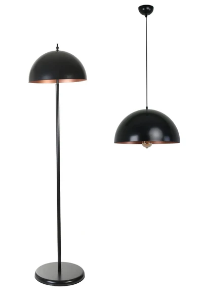 Lumexx BÜYÜK RETRO AVİZE LAMBADER 2 Lİ SİYAH SET - Resim 2