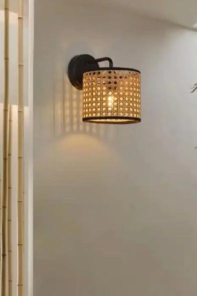 Lumexx YENİ PENA PİLLİ SİYAH RATTAN APLİK - Resim 5