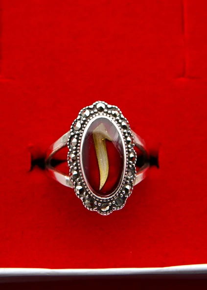 925 Ayar Gümüş Kadın Yüzük sy000100 - Resim 6