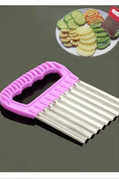 Cips Patates Doğrayıcı Chips Chopper Şekilli Sebze Ve Meyve Dilimleyici - Resim 4