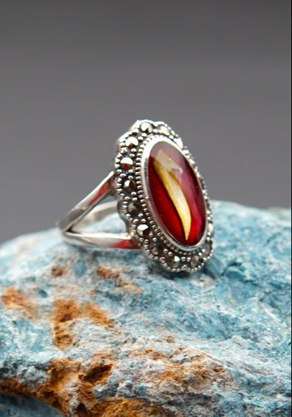 925 Ayar Gümüş Kadın Yüzük sy000100 ürün görseli 1