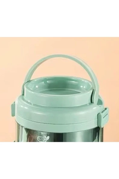 Food 2.7 Litre, 3 Katlı, Yuvarlak, Paslanmaz Çelik, Sızdırmaz, Yemek Taşıma Kabı, Sefer Tası, FOOD 1096A - Resim 2