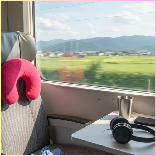 Pembe Polar Araç Boyun Yastığı 35x28 cm / Araba Uçak Otobüs Ev ve Ofis Seyahat Yolculuk Yastığı - Resim 4