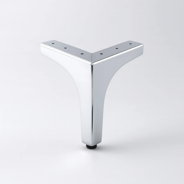 Dekor 12 cm Krom Gümüş Metal Mobilya Ayağı Dayanıklı Modern Tasarım Koltuk Sehpa Masa TV Ünitesi ürün görseli