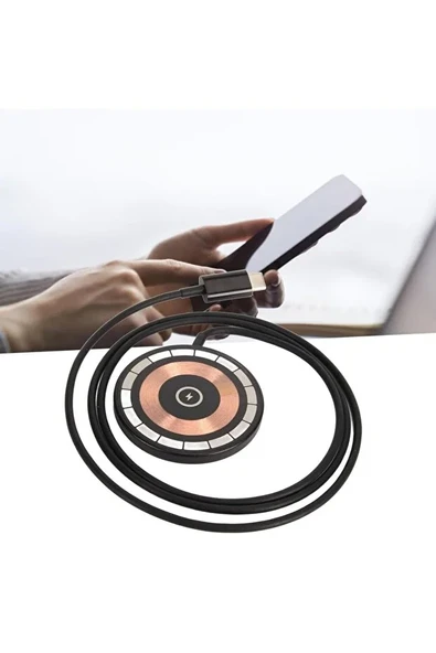 AW16 15W TypeC Magsafe, IPhone Manyetik Şeffaf Görünümlü Kablosuz Şarj Cihazı - 2