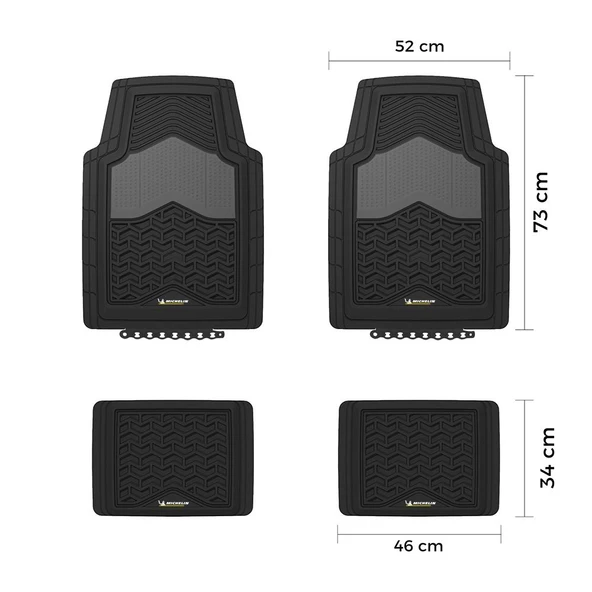 Michelin MC34891 Tüm Araçlara Uyumlu 4 Parça Üniversal 3D Havuzlu Oto Paspas - 3