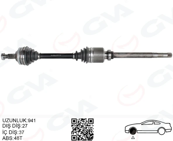 KOMPLE AKS SAG ON FIAT SCUDO 220P 1.9 TD 1996-2006 ABSLI 9626083880 9617408280 9617408288 ürün görseli