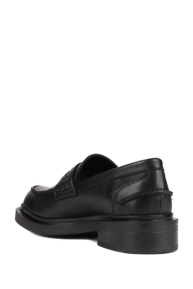 Stato - Siyah Hakiki Deri Kadın Loafer 25-AD1042 - Resim 5