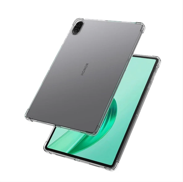 Honor Pad X8A 11 İnç Kılıf Şeffaf Silikon Köşe Korumalı Clear Darbe Emici Arka Kapak - 3