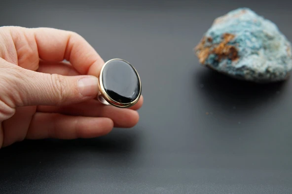 925 Ayar Gümüş ve Pirinç Kadın Yüzük sy000102 - Resim 2