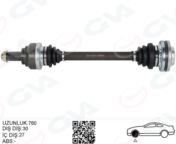 KOMPLE AKS ARKA SOL BMW E81 E82 E87 E88 E90 E91 E92 E93 600MM DİŞ 30 33217561789 33207604601 33217533453 ürün görseli