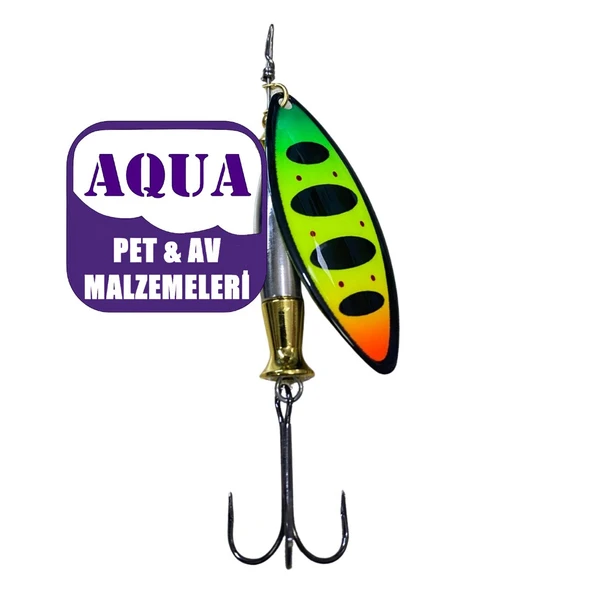 Turna Kaşığı Söğüt Yaprağı Döner Kaşık 24 Gram 6 cm - Powerex Typhoon 24 gr. 6 cm. Döner Spin Kaşık 7857