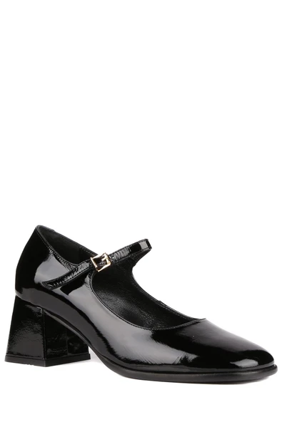 Stato - Siyah Hakiki Rugan Deri Kadın Topuklu Ayakkabı 25-5680 - Resim 3